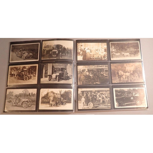 958 - A collection of 51 London Transport postcards including trolley buses, 3 x missionary caravans, adve... 