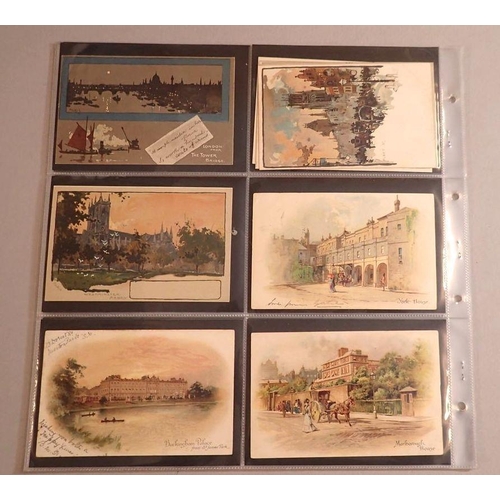 960 - A collection of 48 London scene early postcards with undivided backs including Tower Bridge, Tower o... 