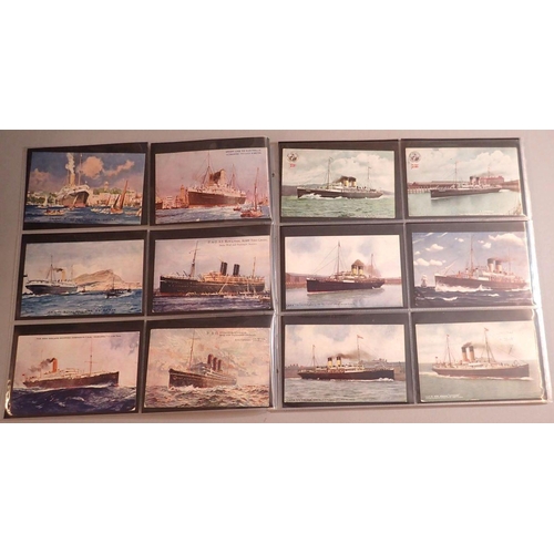 962 - A collection of 83 shipping themed postcards including Red Star Line, White Star Line, London North ... 