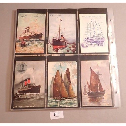 962 - A collection of 83 shipping themed postcards including Red Star Line, White Star Line, London North ... 