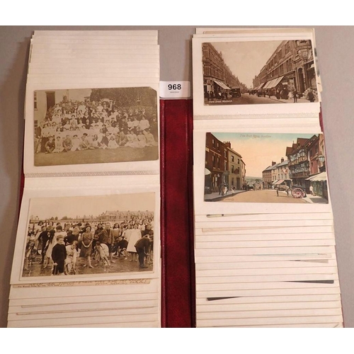 968 - An album of approx 70 various postcards including social history and gatherings RP's topographical a... 