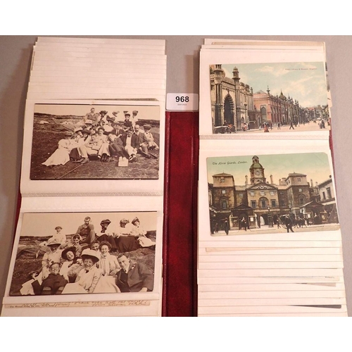 968 - An album of approx 70 various postcards including social history and gatherings RP's topographical a... 