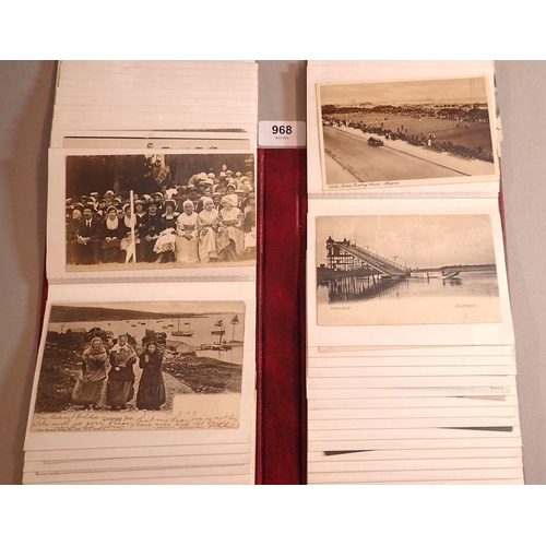 968 - An album of approx 70 various postcards including social history and gatherings RP's topographical a... 