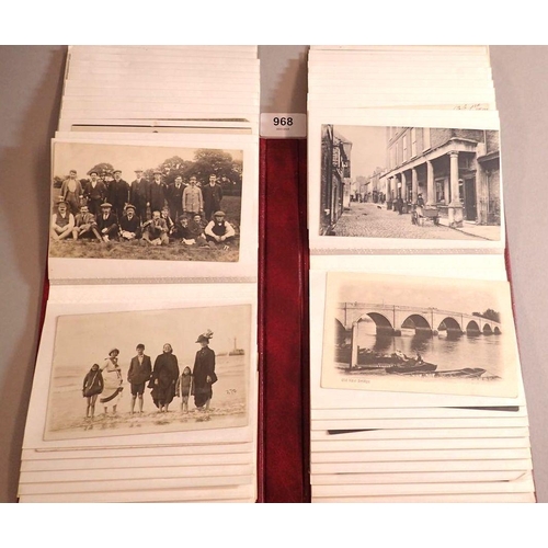 968 - An album of approx 70 various postcards including social history and gatherings RP's topographical a... 