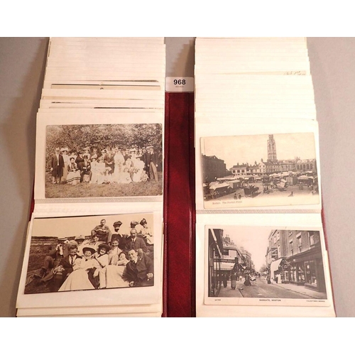 968 - An album of approx 70 various postcards including social history and gatherings RP's topographical a... 