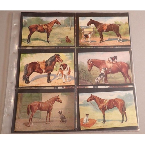 971 - A collection of 24 horse postcards, mostly Tucks