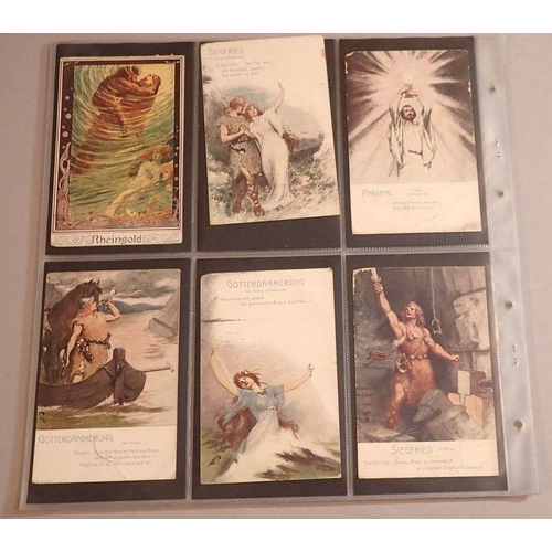 975 - A set of 48 operatic themed postcards by Rafael Tuck including Wagner related series