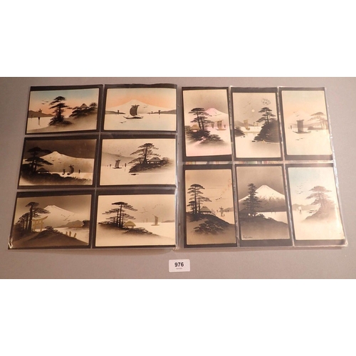 976 - A collection of 26 Japanese postcards, some by Imperial Government Railways of Japan, some in Art No... 