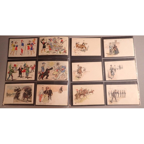 984 - A collection of 22 non GB military themed postcards