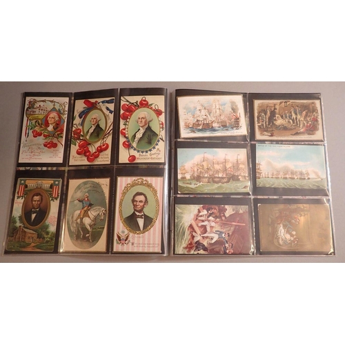 986 - An interesting mix of 54 military and naval themed postcards including Victoria Cross, American embo... 