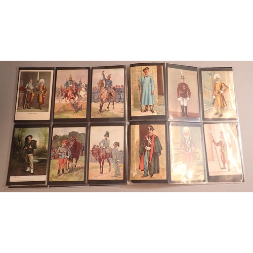 987 - A collection of 36 non GB military uniform postcards, mainly French and Italian