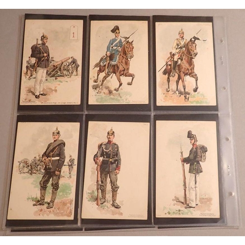 987 - A collection of 36 non GB military uniform postcards, mainly French and Italian