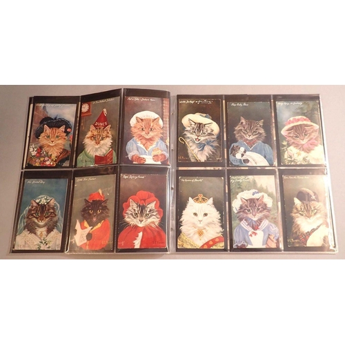 994 - A collection of 69 cat postcards, many artist signed including Title, G L Barnes, Helena McGuire