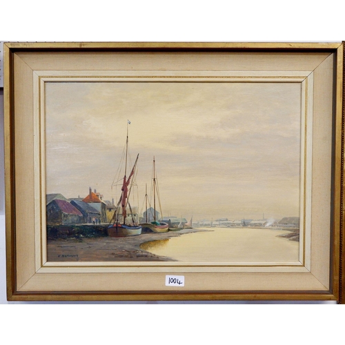 1004 - Vavasour Hammond (1900-1985) - pair of oil on board maritime scenes with sailing barges on the Essex... 