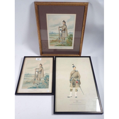 547 - Two London Scottish 1st Volunteer Battalion Rifle Brigade Ltd lithographs by J S Virtue & Co and ano... 