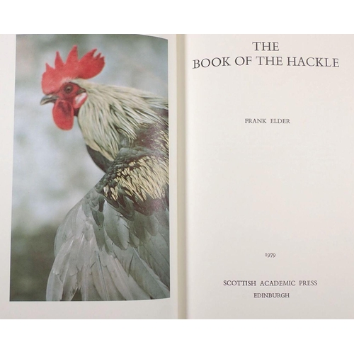 589 - The Book of the Hackle, 1979 published Scottish Academic Press, bound in tan leather embossed cocker... 