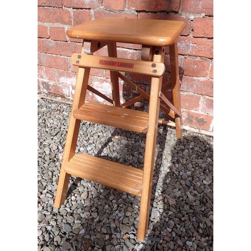 1030 - A Slingsby vintage folding set of kitchen steps, 56cm