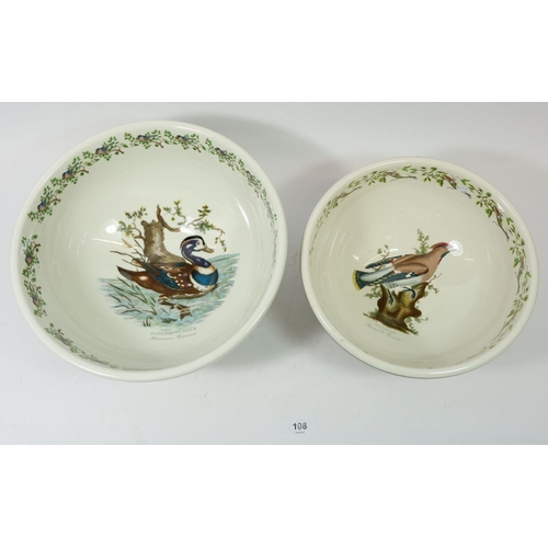 108 - Two Portmerion Birds large serving bowls