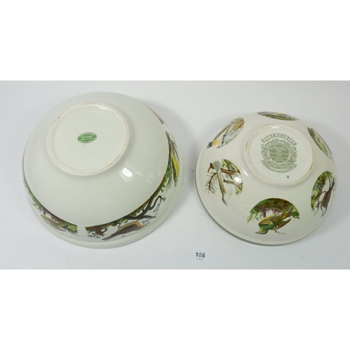 108 - Two Portmerion Birds large serving bowls