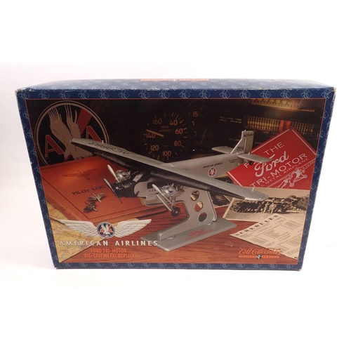 1188 - An American Airlines model Ford Tri Motor die cast aeroplane - boxed