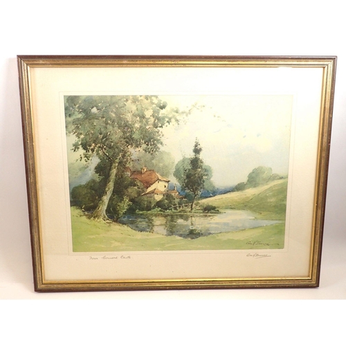 1216 - George H Downing - a pair of coloured prints landscapes, signed in pencil