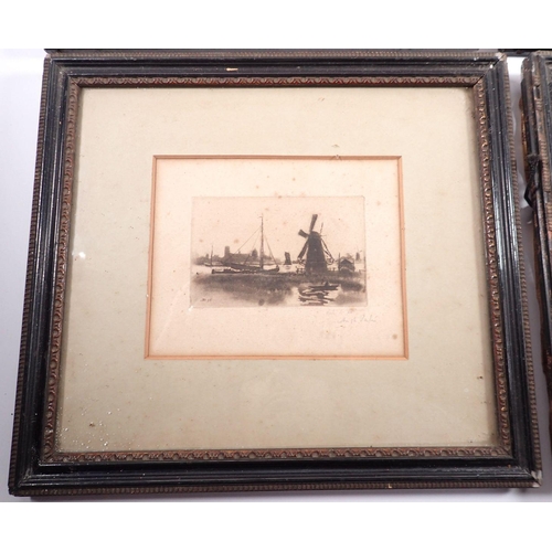 1229 - Hugh Paton - a set of six marine engravings, largest 20 x 16cm, frames a/f