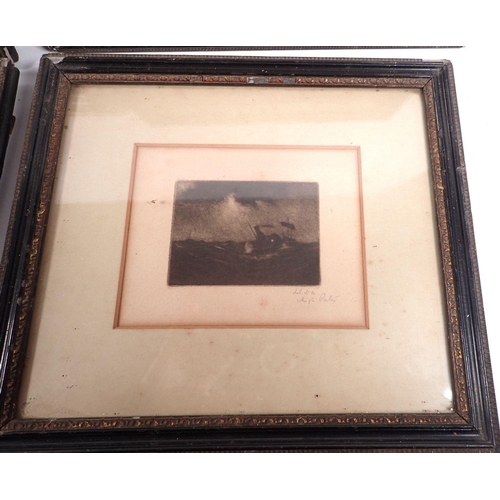 1229 - Hugh Paton - a set of six marine engravings, largest 20 x 16cm, frames a/f