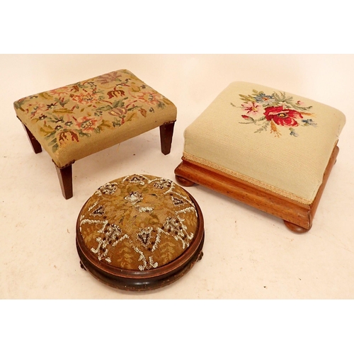 1320 - Three various Victorian/Edwardian footstools