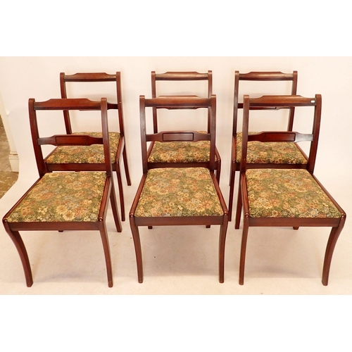 1336 - A set of six Victorian mahogany bar back dining chairs