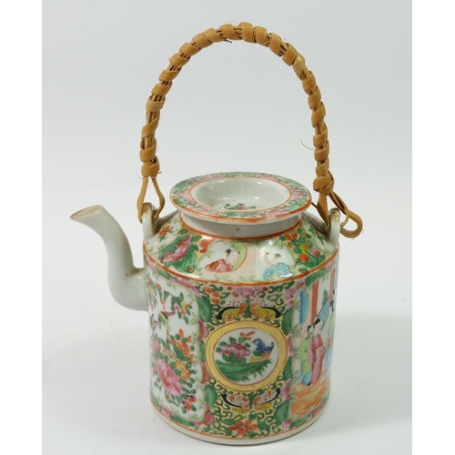 155 - A Canton teapot, 14cm