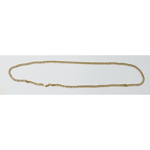 486 - A 14 carat gold curb link necklace, 60cm, 8.9g