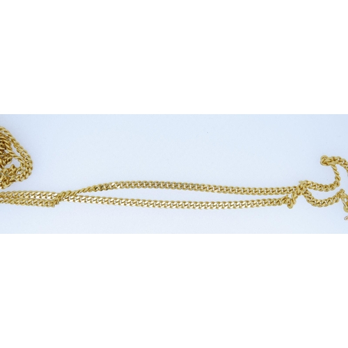 512 - An 18 carat gold chain, 27 inches long, 21.5g Hallmarked UnoAErre Arezzo Italy