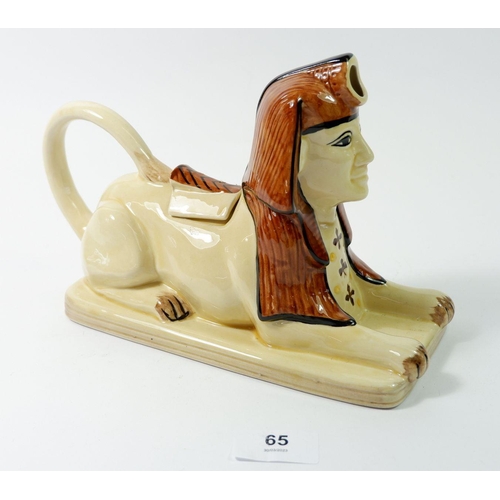 65 - A Tony Wood Staffordshire Sphinx teapot