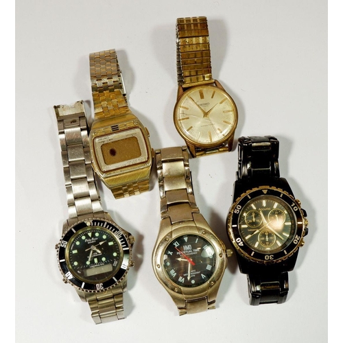 665 - Various gentleman's wrist watches including Accurist Chronograph