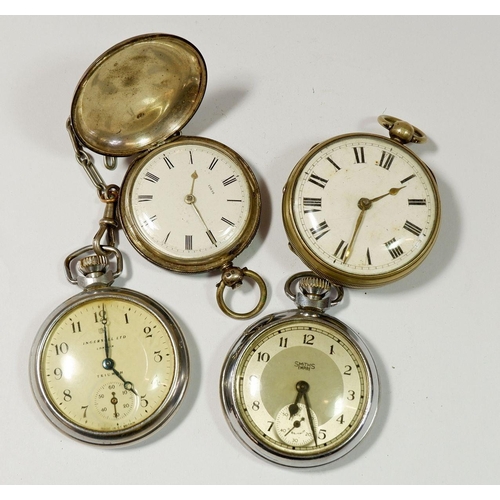 668 - Four various pocket watches including Smiths & Ingersol