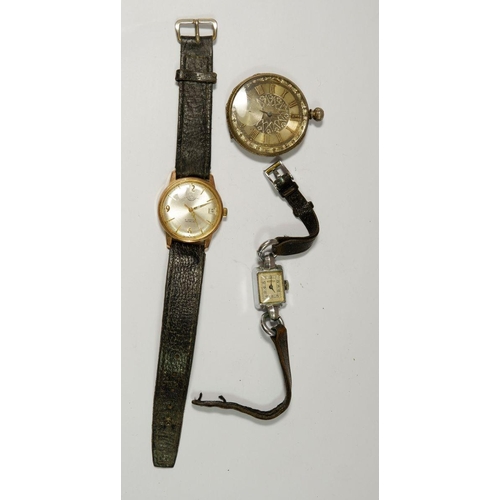 669 - A Talis gentleman's Incabloc watch, a Romer ladies watch and a white metal pocket watch