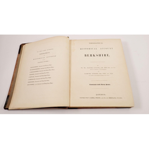 737 - Topographical and Historical Account of Berkshire by the Rev Daniel Lysons and Samuel Lysons publish... 