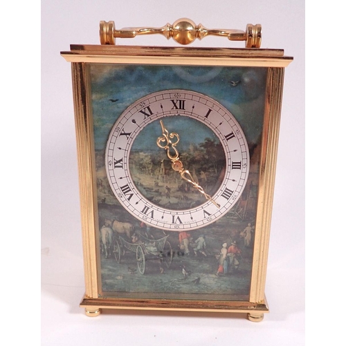 768 - A vintage Imhof Swiss 15 jewel eight day carriage clock