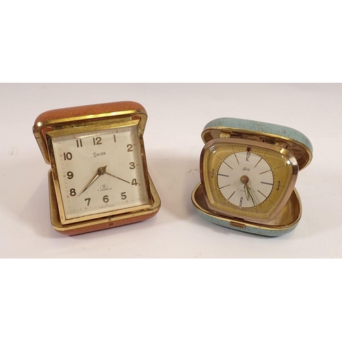 774 - A Schatz vintage travel clock and a Swiza one