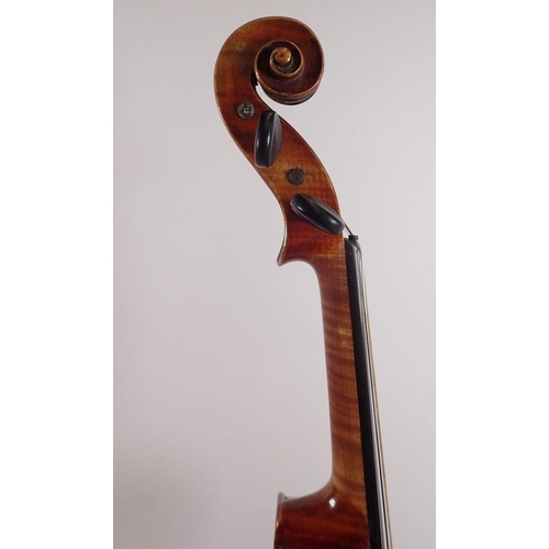 790 - An early 20th century violin in wooden case, 14