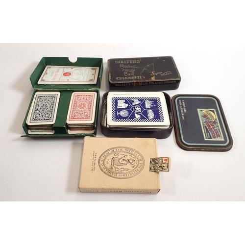 846 - A quantity of playing cards including: Theakston Brewers pack, Patience games pack by Thomas De la R... 