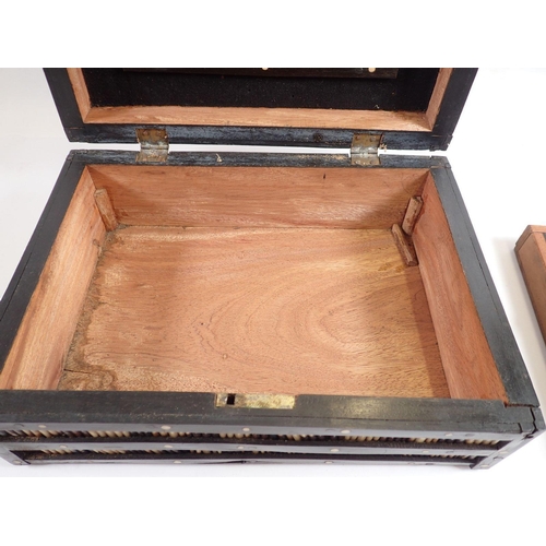 905 - A porcupine quill jewellery box with compartments to interior, 26.5cm