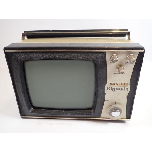 913 - A Rigonda USSR tiny television, 22cm across