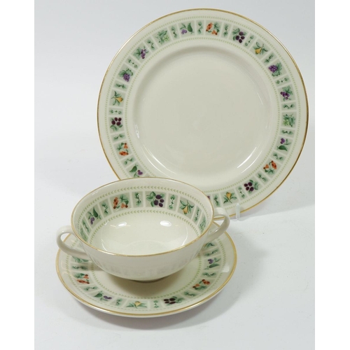 94 - A Royal Doulton Tapestry dinner service comprising six dinner plates, six side plates, six tea plate... 