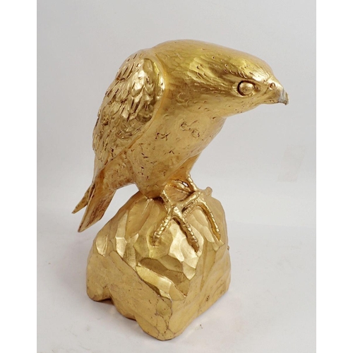 993 - A carved gilt wood bird of prey, 25cm