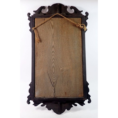 1339 - A George II walnut wall mirror, 64 x 36cm