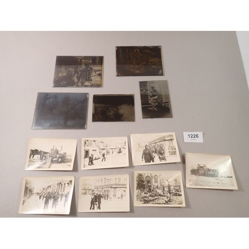 1226 - A group of old photographic slides and photographs, many related to WWII and alcohol reform