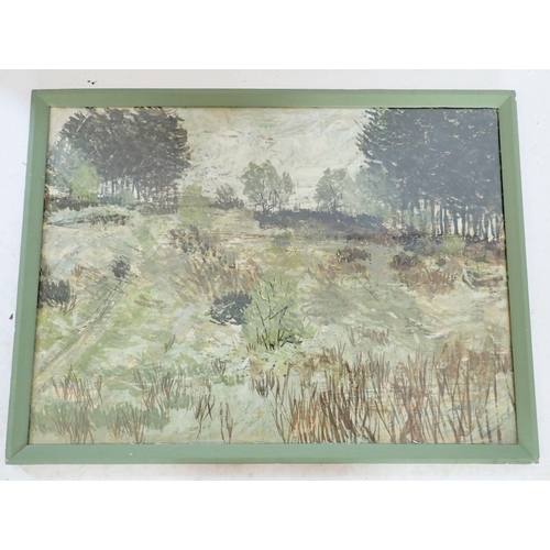 1084 - Jim Russell (1933-2002) oil on board under glass Sutton Coldfield Park, 54 x 74cm