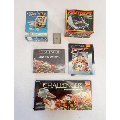 1113 - Two Retro electronic games including Grandstand Firefox f-7 and Challenger The Adventure Machine plu... 