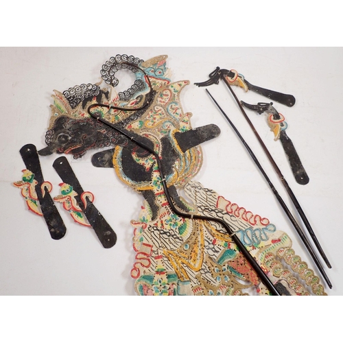 1126 - An Indonesian painted shadow puppet - needs assembley